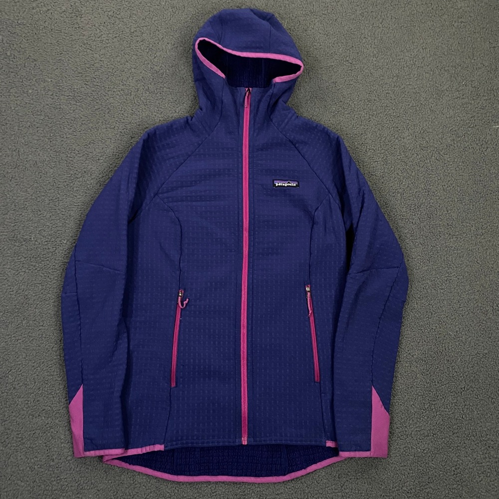 Patagonia R2 TechFace Hoody Womens Small Purple Fleece Full Zip Jacket